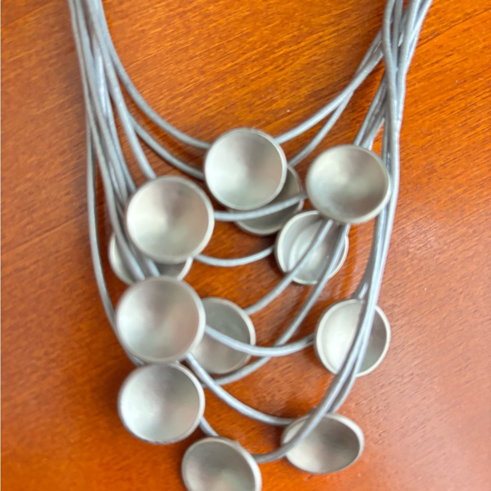 Elegant Silver Multi-Strand Necklace